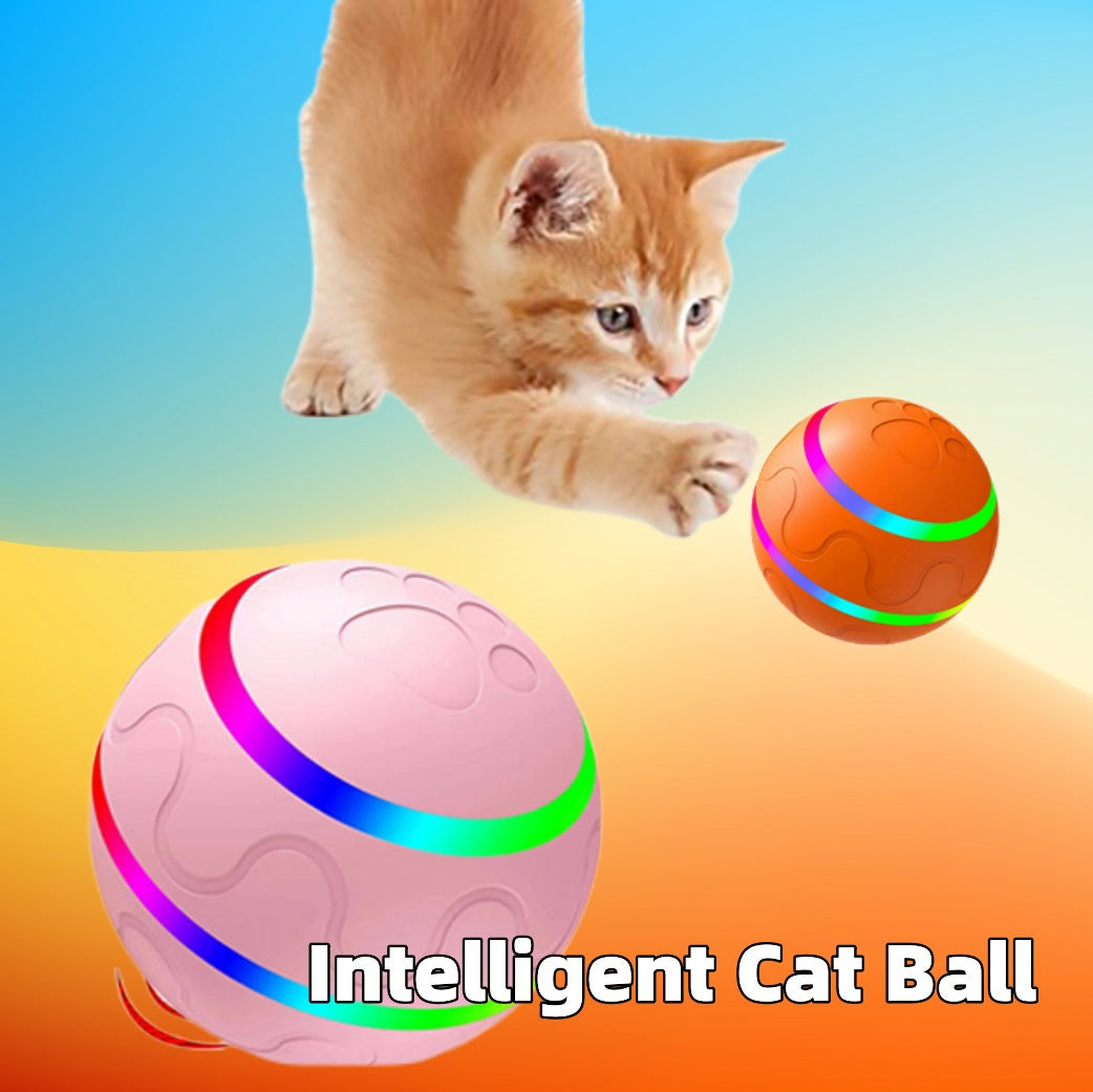 Pet New Cat Wicked Ball Toy Intelligent Ball USB Cat Toys Self Rotating Ball Automatic Rotation Ball - One Red Hill